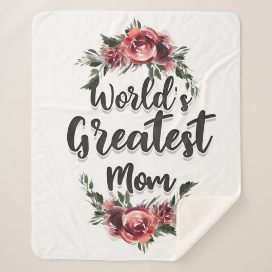 's Werelds Grootste Mam | Cadeau voor mama Sherpa Deken (Voorkant)