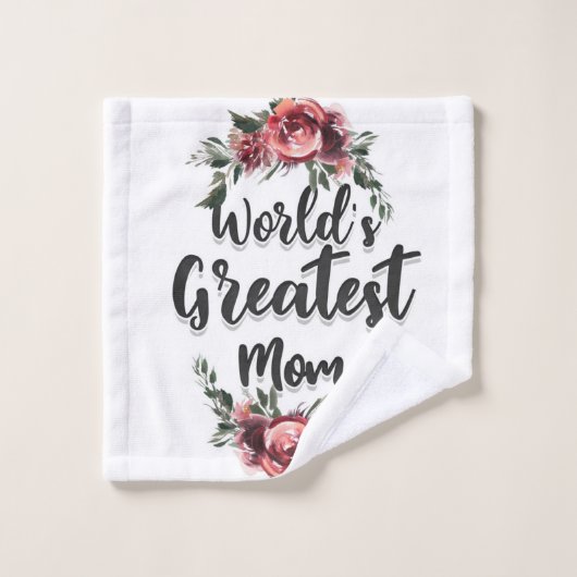 's Werelds Grootste Mam | Cadeau voor mama Washandje (Wasdoekje)