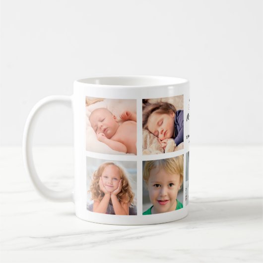 's Werelds grootste mam foto-collage Koffiemok (Links)