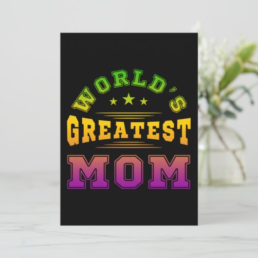 's Werelds grootste mam-Moederdag cadeau Kaart (Staand voorkant)