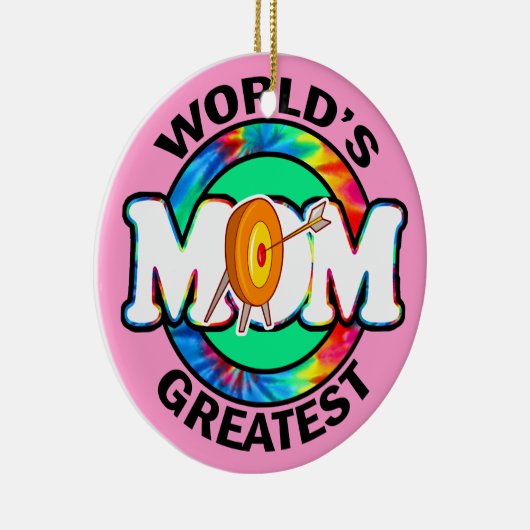 's Werelds grootste mama; Archery Keramisch Ornament (Rechts)