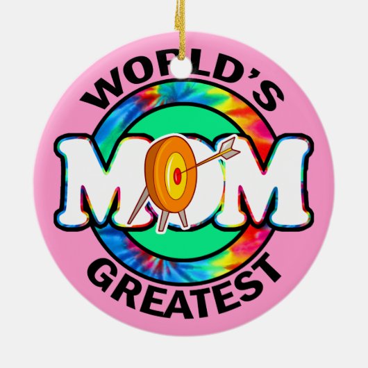 's Werelds grootste mama; Archery Keramisch Ornament (Achterkant)