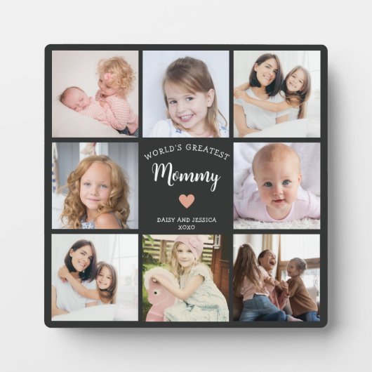 's Werelds Grootste Mama Fotocollage Modern Fotoplaat (Voorkant)