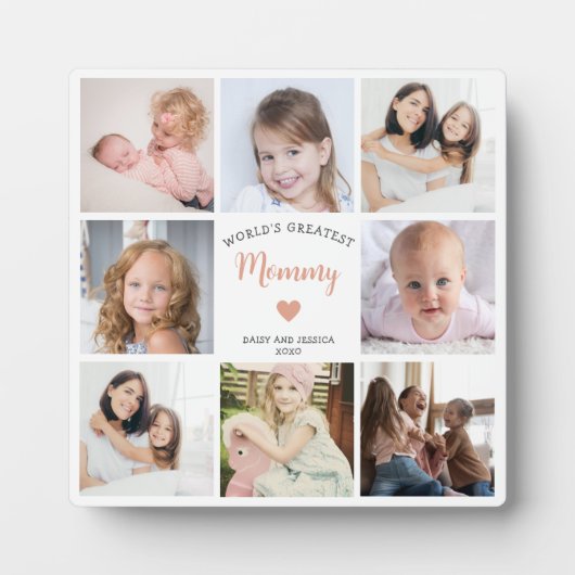 's Werelds Grootste Mama Fotocollage Modern Fotoplaat (Voorkant)