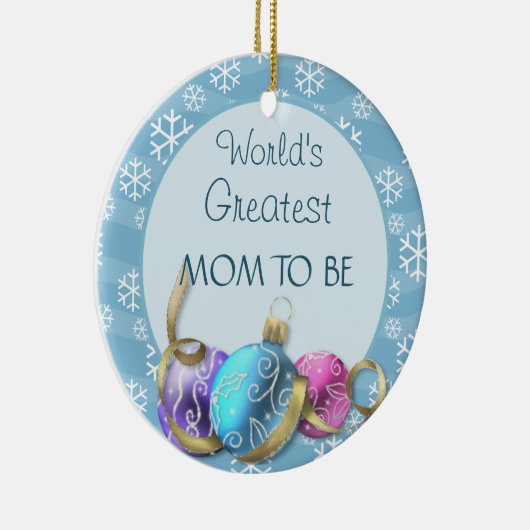 's Werelds grootste mama om kerstsieraad te worden Keramisch Ornament (Rechts)