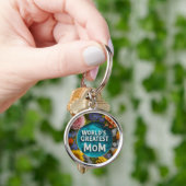 'S Werelds Grootste Mama Premium Ronde Sleutelhang Sleutelhanger (Hand)