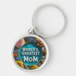 'S Werelds Grootste Mama Premium Ronde Sleutelhang Sleutelhanger