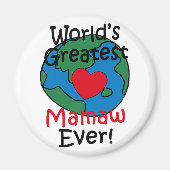 's Werelds grootste Mamaw Heart Magneet (Voorkant)