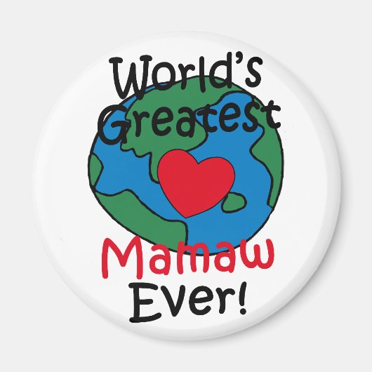 's Werelds grootste Mamaw Heart Magneet (Voorkant)