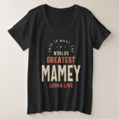 's Werelds grootste Mamey - Ontwerp voor oma's Grote Maat T-shirt (Design voorkant)