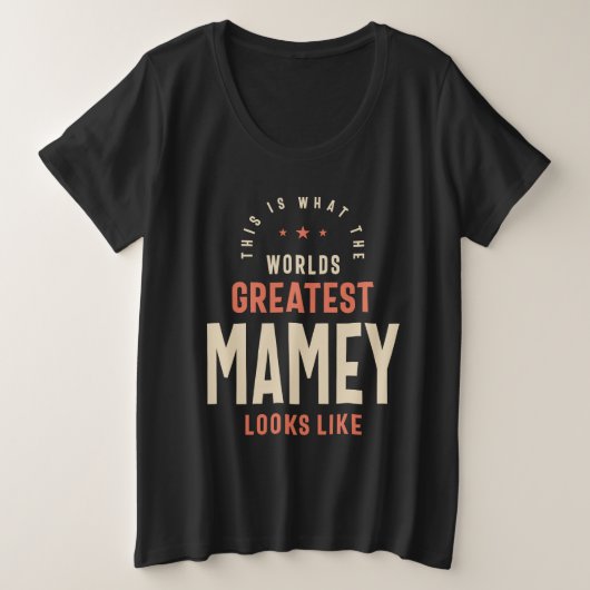 's Werelds grootste Mamey - Ontwerp voor oma's Grote Maat T-shirt (Design voorkant)