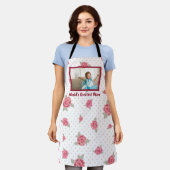 's Werelds grootste mamma Floral Foto Adult Apron Schort (Gedragen)