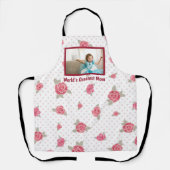 's Werelds grootste mamma Floral Foto Adult Apron Schort (Voorkant)