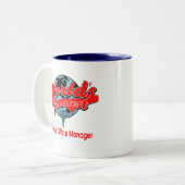 's Werelds grootste medische Office Manager Tweekleurige Koffiemok (Voorkant links)