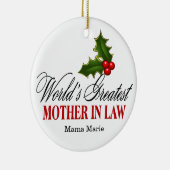 's Werelds grootste moeder in de wet Keramisch Ornament (Rechts)