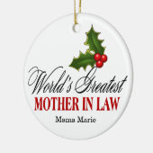 's Werelds grootste moeder in de wet Keramisch Ornament (Links)