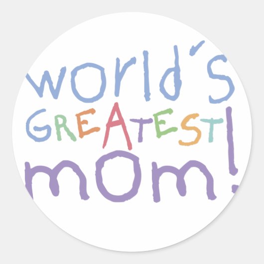 's Werelds Grootste Moeder Stickers (Voorkant)