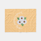 's Werelds grootste Moeder Witte Zinnia Bloemen Fleece Deken (Voorkant (Horizontaal))