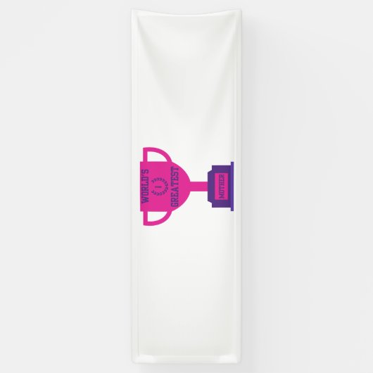 's Werelds grootste Moederdag 2.5x8 vinylbanner Spandoek (Verticaal)