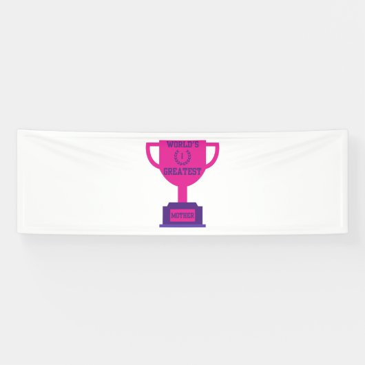 's Werelds grootste Moederdag 2.5x8 vinylbanner Spandoek (Horizontaal)