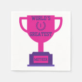 's Werelds grootste Moederdag 3-pels servetten (Voorkant)