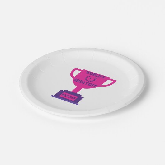 's Werelds grootste Moederdag Paper Borden Papieren Bordje (Gekanteld)