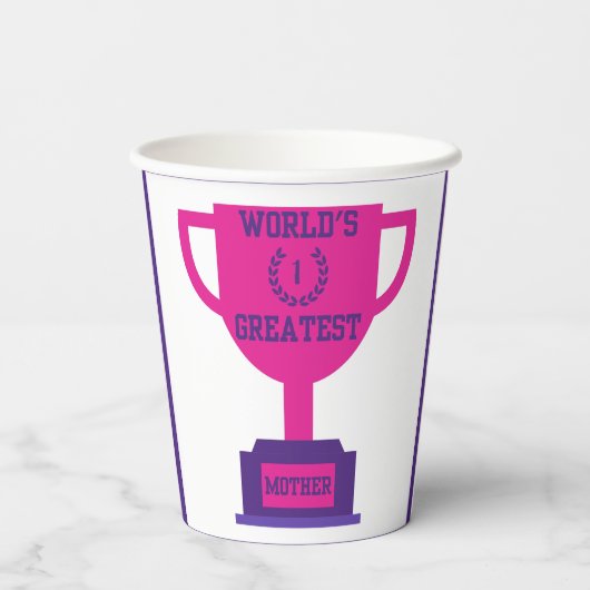 's Werelds grootste Moederdag papieren bekers (Achterkant)