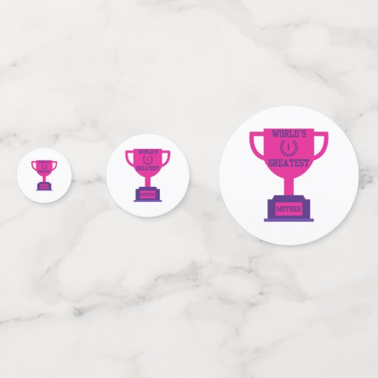 's Werelds Grootste Moederdag Table Confetti (Achterkanten)