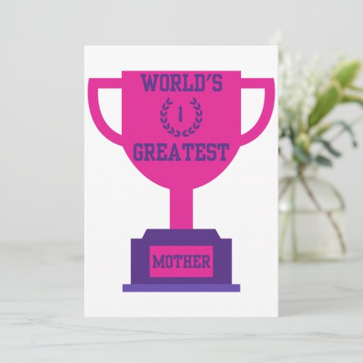 's Werelds grootste Moederdag uitnodiging (Staand voorkant)