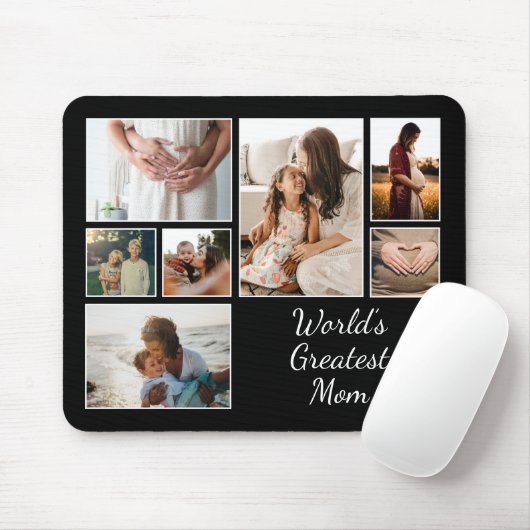 's Werelds grootste moederfamilie kind 7 Foto coll Muismat (Met muis)