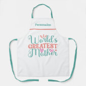 'S Werelds Grootste Moedergeschenk voor de Keuken Schort (Voorkant)