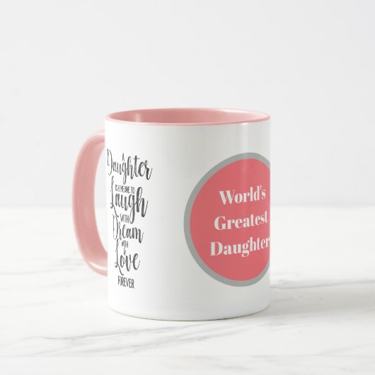 's Werelds grootste mok van de Daughter (Voorkant links)
