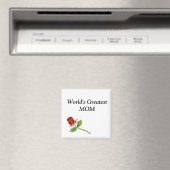 's Werelds Grootste MOM roos Magneet (Insitu (Vaatwasser))