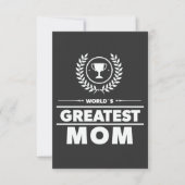 's Werelds grootste MOM Schattig Award Moederdag Bedankkaart (Voorkant)