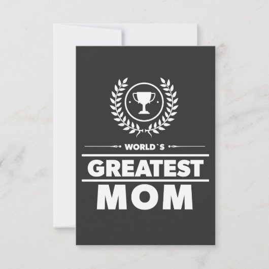 's Werelds grootste MOM Schattig Award Moederdag Bedankkaart (Voorkant)