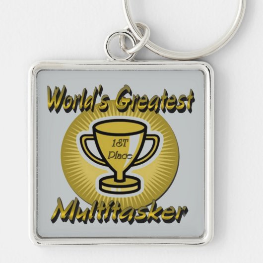 's Werelds grootste multi-titasker trofee-Sleutelh Sleutelhanger (Voorkant)