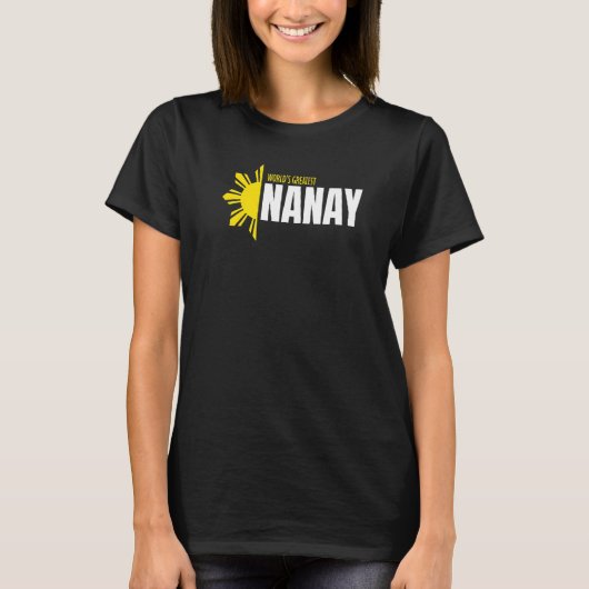 's Werelds Grootste Nanay Moeder Filippijnse Sun P T-shirt (Voorkant)