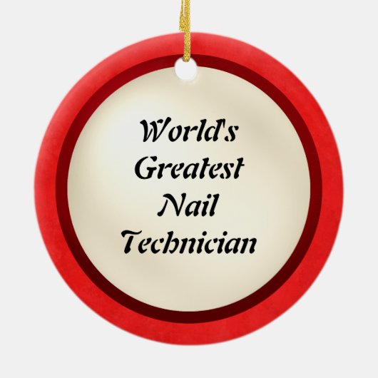 's Werelds grootste nesttechnicus Keramisch Ornament (Achterkant)