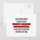 's Werelds grootste neurochirurg grap Briefkaart (Voorkant / Achterkant)