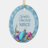 's Werelds grootste nichtste kerstornament Keramisch Ornament (Rechts)