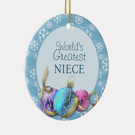 's Werelds grootste nichtste kerstornament Keramisch Ornament (Rechts)