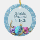 's Werelds grootste nichtste kerstornament Keramisch Ornament (Voorkant)