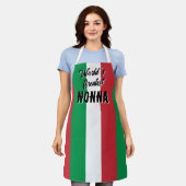 'S Werelds grootste nonna italiaanse vlag keuken s Schort (Gedragen)