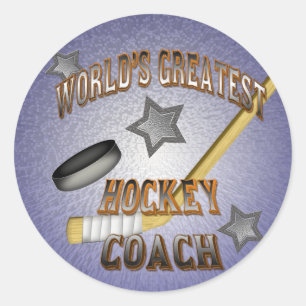 's Werelds grootste ockey coach Ronde Sticker