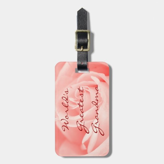 's Werelds grootste oma roze roze Bagagelabel (Voorkant verticaal)