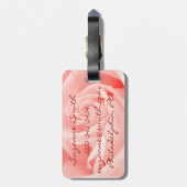 's Werelds grootste oma roze roze Bagagelabel (Achterkant verticaal)