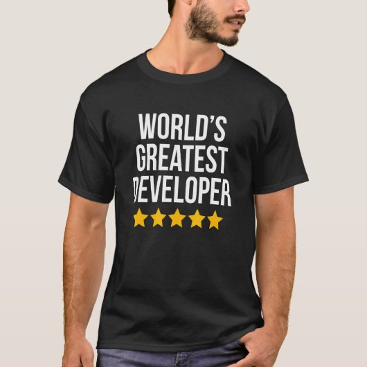 's Werelds grootste ontwikkelaar programmeur softw T-shirt (Voorkant)