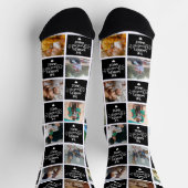 's Werelds grootste Oom Black Photo Collage Socks Sokken (Top)