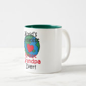 's Werelds grootste opa-hart Tweekleurige Koffiemok (Voorkant rechts)