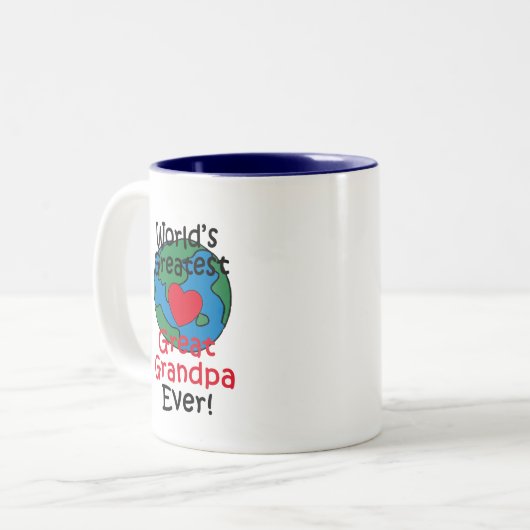 's Werelds grootste opa-hart Tweekleurige Koffiemok (Voorkant links)